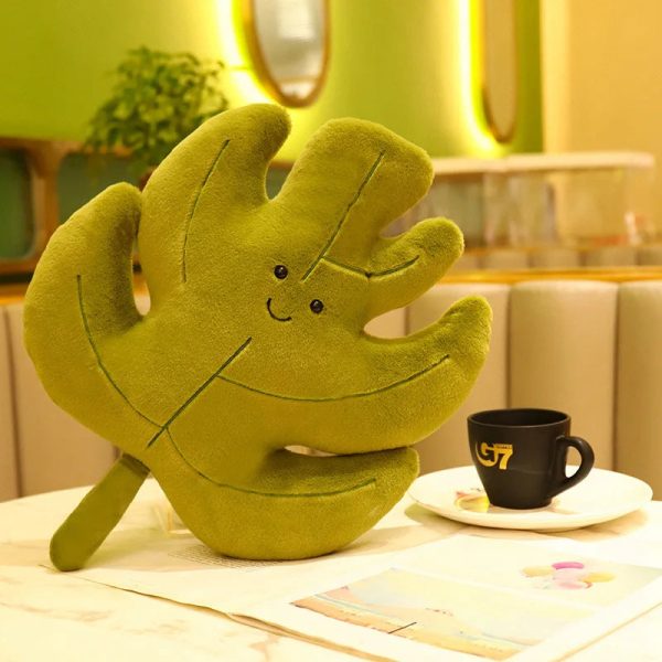 Soft Leaf Plush Pillow Decorative Cushion Soft Leaf Plush Pillow Decorative Cushion