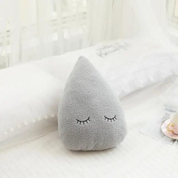 Soft Plush Cloud & Star Raindrop Pillow - Cozy Kids' Room Decor Soft Plush Cloud & Star Raindrop Pillow - Cozy Kids' Room Decor