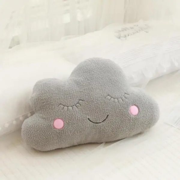 Soft Plush Cloud & Star Raindrop Pillow - Cozy Kids' Room Decor Soft Plush Cloud & Star Raindrop Pillow - Cozy Kids' Room Decor
