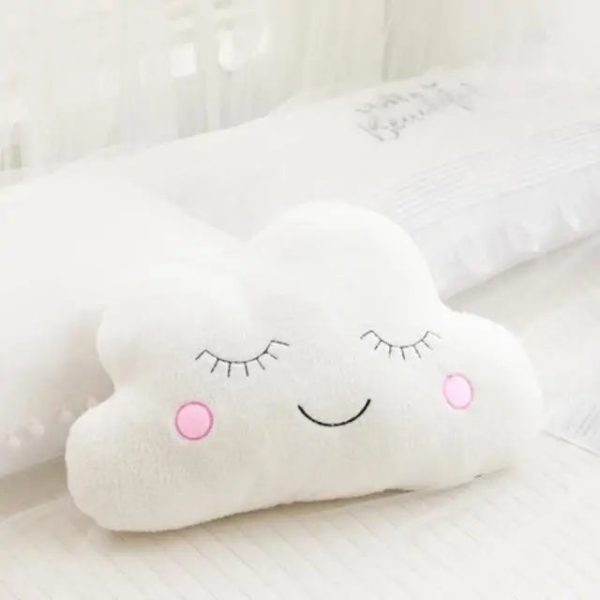 Soft Plush Cloud & Star Raindrop Pillow - Cozy Kids' Room Decor Soft Plush Cloud & Star Raindrop Pillow - Cozy Kids' Room Decor