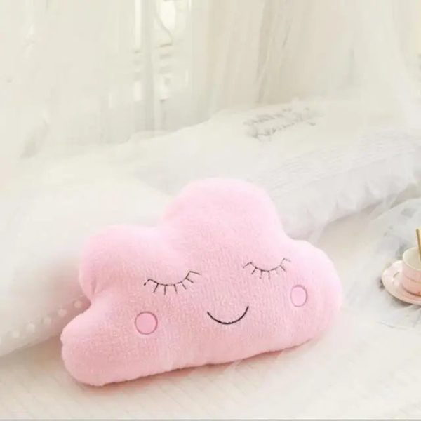 Soft Plush Cloud & Star Raindrop Pillow - Cozy Kids' Room Decor Soft Plush Cloud & Star Raindrop Pillow - Cozy Kids' Room Decor