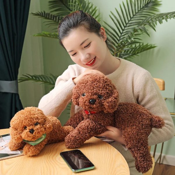 Soft Realistic Teddy Dog Plush Toy - Adorable Gift for Kids & Babies