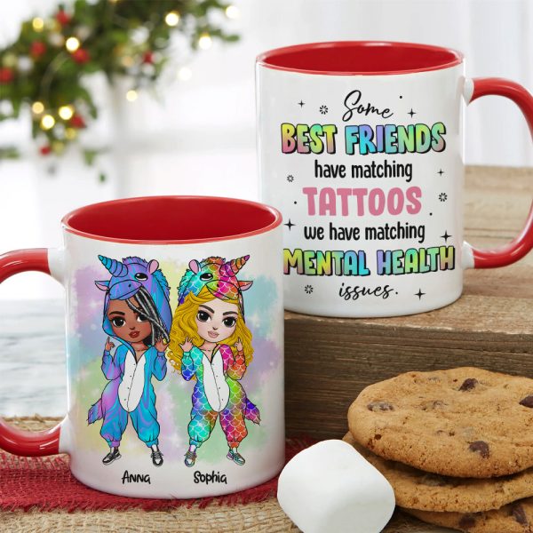 Some Best Friends Have Matching Tattoos Personalized Unicorn Friends Mug, Gift For Friends