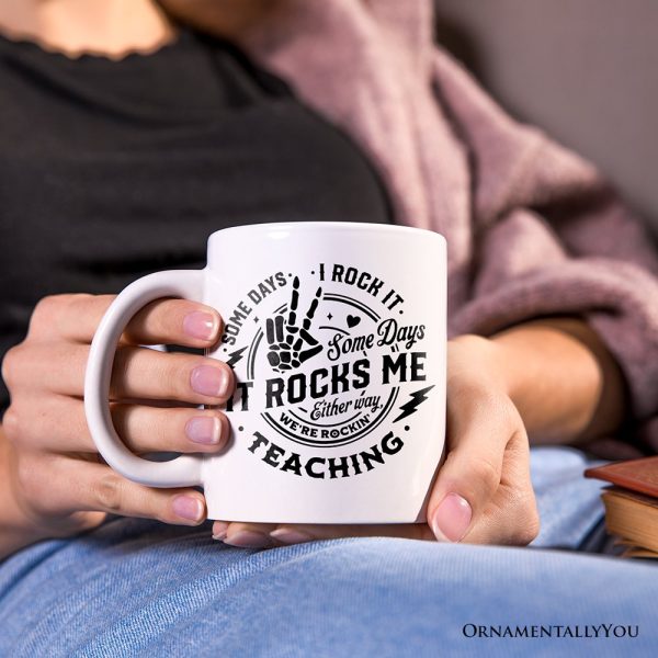 Some Days I Rock It Some Days It Rocks Me Personalized Mug, Funny Teacher Gift with Custom Name Some Days I Rock It Some Days It Rocks Me Personalized Mug, Funny Teacher Gift with Custom Name