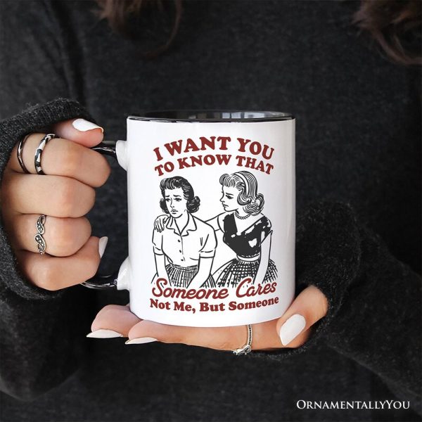 Someone Cares Retro Sarcastic Personalized Mug, Funny Vintage Quote Gift with Custom Name Someone Cares Retro Sarcastic Personalized Mug, Funny Vintage Quote Gift with Custom Name