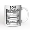 Son Nutrition Facts Personalized Mug, Birthday Gift with Custom Name