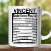 Son Nutrition Facts Personalized Mug, Birthday Gift with Custom Name