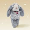 Soot Bonnie Rabbit Plush Doll - Soothing Companion with Red Ribbon Soot Bonnie Rabbit Plush Doll - Soothing Companion with Red Ribbon