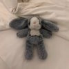 Soot Bonnie Rabbit Plush Doll - Soothing Companion with Red Ribbon Soot Bonnie Rabbit Plush Doll - Soothing Companion with Red Ribbon