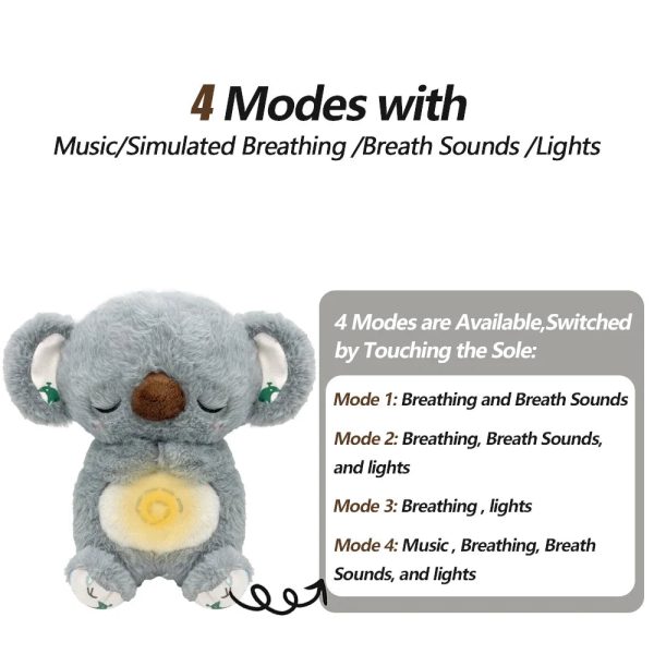 Soothing Elephant Plush Toy with Music & Light