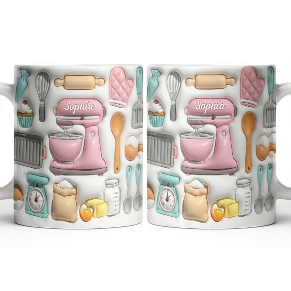 Sophia Baking Essentials Design - Personalized Custom Coffee Mug - HOB008_MG Sophia Baking Essentials Design - Personalized Custom Coffee Mug - HOB008_MG