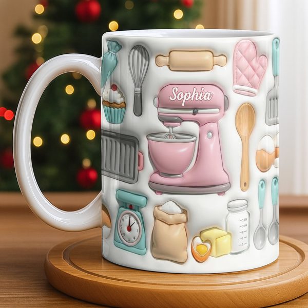 Sophia Baking Essentials Design - Personalized Custom Coffee Mug - HOB008_MG Sophia Baking Essentials Design - Personalized Custom Coffee Mug - HOB008_MG