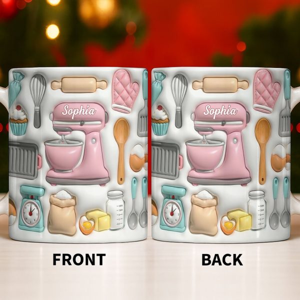 Sophia Baking Essentials Design - Personalized Custom Coffee Mug - HOB008_MG Sophia Baking Essentials Design - Personalized Custom Coffee Mug - HOB008_MG