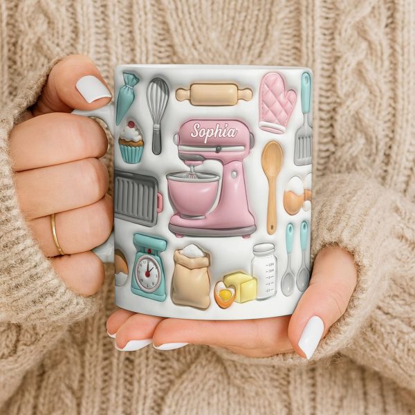 Sophia Baking Essentials Design - Personalized Custom Coffee Mug - HOB008_MG Sophia Baking Essentials Design - Personalized Custom Coffee Mug - HOB008_MG
