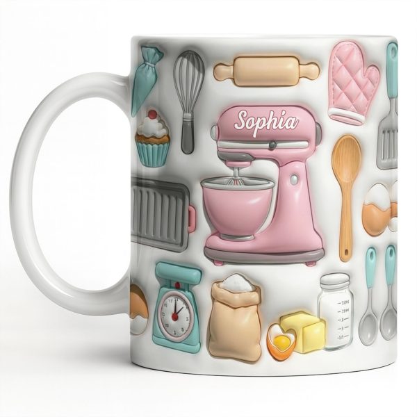 Sophia Baking Essentials Design - Personalized Custom Coffee Mug - HOB008_MG Sophia Baking Essentials Design - Personalized Custom Coffee Mug - HOB008_MG