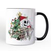 Sorta Merry Christmas Skeleton Personalized Mug, Sarcastic Holiday Gift with Custom Name Sorta Merry Christmas Skeleton Personalized Mug, Sarcastic Holiday Gift with Custom Name
