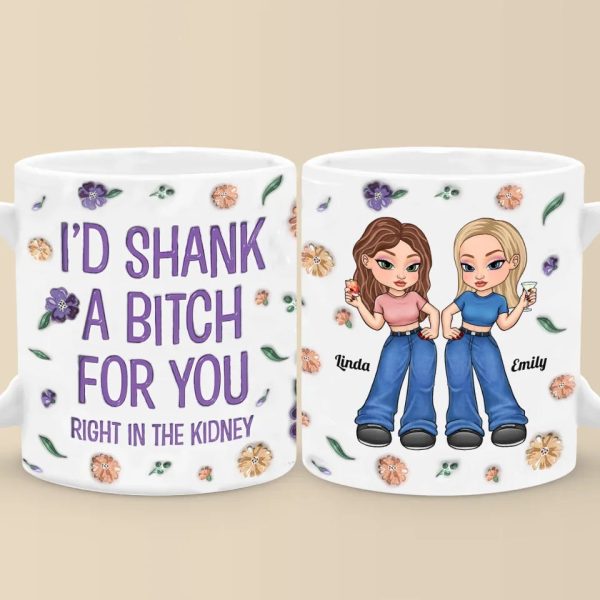 Soul Sisters, Always - Bestie Personalized Custom 3D Inflated Effect Printed Mug - Gift For Best Friends, BFF, Sisters Soul Sisters, Always - Bestie Personalized Custom 3D Inflated Effect Printed Mug - Gift For Best Friends, BFF, Sisters