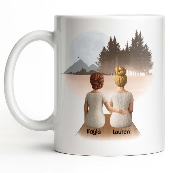 Soul Sisters With Two Women And Nature Background - Personalized Custom Coffee Mug - BST523_MG Soul Sisters With Two Women And Nature Background - Personalized Custom Coffee Mug - BST523_MG