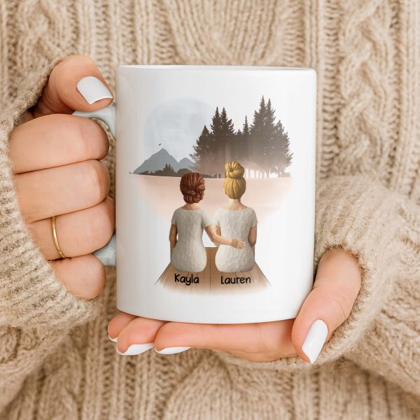 Soul Sisters With Two Women And Nature Background - Personalized Custom Coffee Mug - BST523_MG Soul Sisters With Two Women And Nature Background - Personalized Custom Coffee Mug - BST523_MG