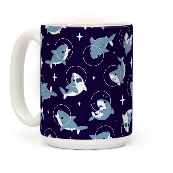 Space Shark Pattern Coffee Mug Space Shark Pattern Coffee Mug