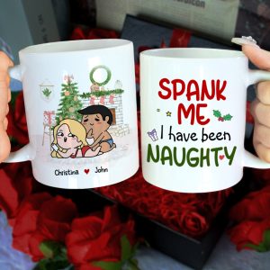 Spank Me, Couple Gift, Personalized Mug, Naughty Couple Mug, Christmas Gift