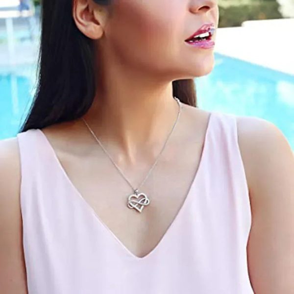 Sparkling CZ Heart Pendant Necklace for Women