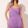 Sparkly Scoop Neck Sleeveless Gatsby Fringe Flapper Party Mini Dress - Violet Sparkly Scoop Neck Sleeveless Gatsby Fringe Flapper Party Mini Dress - Violet