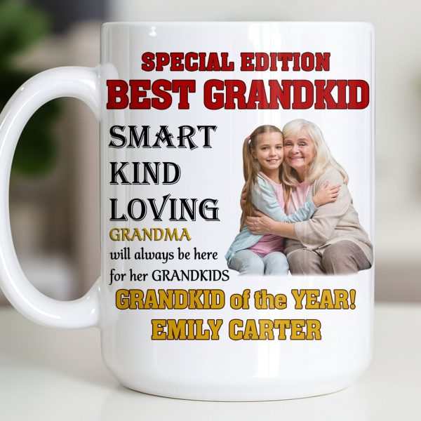 Special Edition Best Grandkid Smart Kind Loving - Personalized Custom Coffee Mug - GRK114_MG