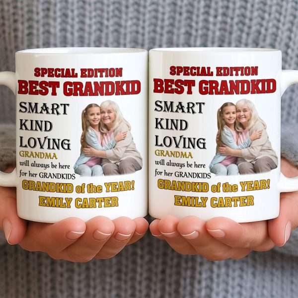 Special Edition Best Grandkid Smart Kind Loving - Personalized Custom Coffee Mug - GRK114_MG