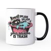Splish Splash Your Opinion Is Trash Raccoon Personalized Mug, Humor Vintage Meme Gift with Custom Name Splish Splash Your Opinion Is Trash Raccoon Personalized Mug, Humor Vintage Meme Gift with Custom Name
