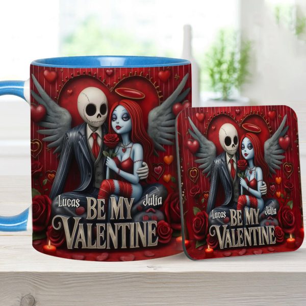 Spooky Be My Valentine - Personalized Accent Mug - Gift For Couples, Movie Fans | NL122 Spooky Be My Valentine - Personalized Accent Mug - Gift For Couples, Movie Fans | NL122