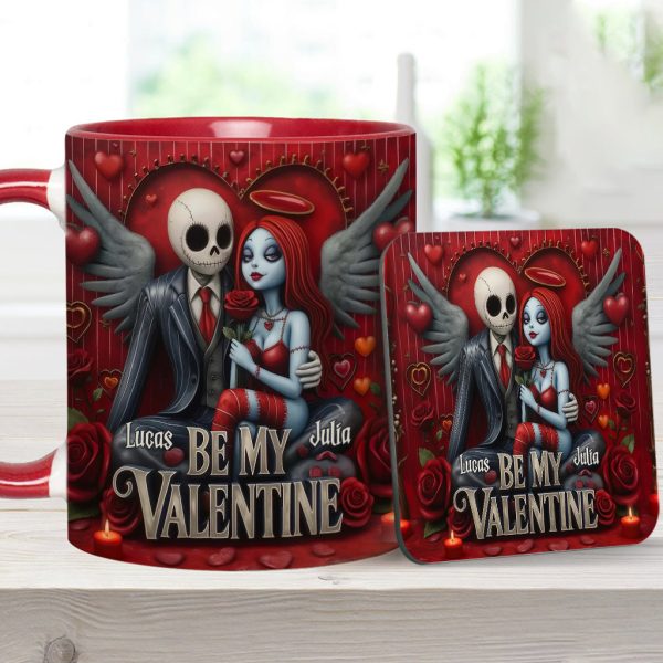 Spooky Be My Valentine - Personalized Accent Mug - Gift For Couples, Movie Fans | NL122 Spooky Be My Valentine - Personalized Accent Mug - Gift For Couples, Movie Fans | NL122