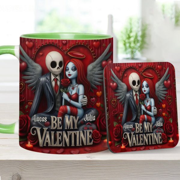 Spooky Be My Valentine - Personalized Accent Mug - Gift For Couples, Movie Fans | NL122 Spooky Be My Valentine - Personalized Accent Mug - Gift For Couples, Movie Fans | NL122