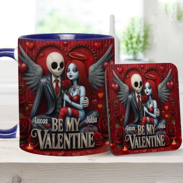 Spooky Be My Valentine - Personalized Accent Mug - Gift For Couples, Movie Fans | NL122 Spooky Be My Valentine - Personalized Accent Mug - Gift For Couples, Movie Fans | NL122