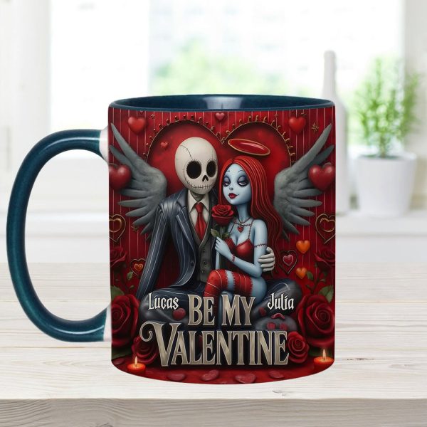 Spooky Be My Valentine - Personalized Accent Mug - Gift For Couples, Movie Fans | NL122 Spooky Be My Valentine - Personalized Accent Mug - Gift For Couples, Movie Fans | NL122