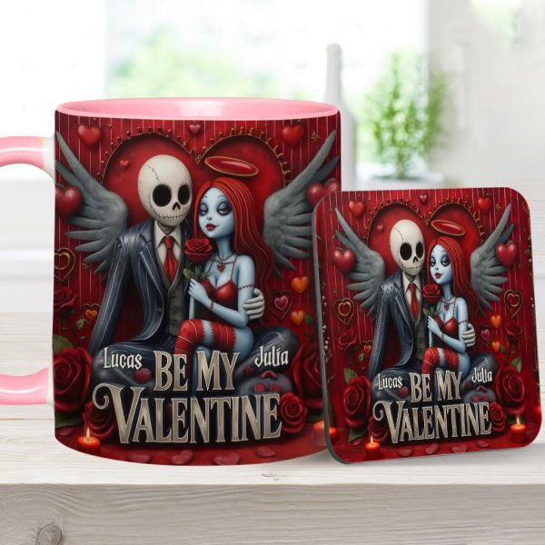 Spooky Be My Valentine - Personalized Accent Mug - Gift For Couples, Movie Fans | NL122 Spooky Be My Valentine - Personalized Accent Mug - Gift For Couples, Movie Fans | NL122