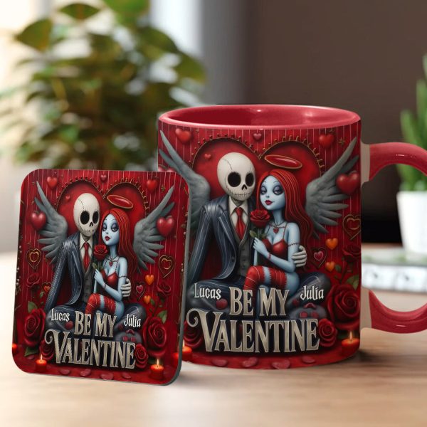 Spooky Be My Valentine - Personalized Accent Mug - Gift For Couples, Movie Fans | NL122 Spooky Be My Valentine - Personalized Accent Mug - Gift For Couples, Movie Fans | NL122