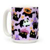 Spooky Black Cats Pattern Coffee Mug Spooky Black Cats Pattern Coffee Mug