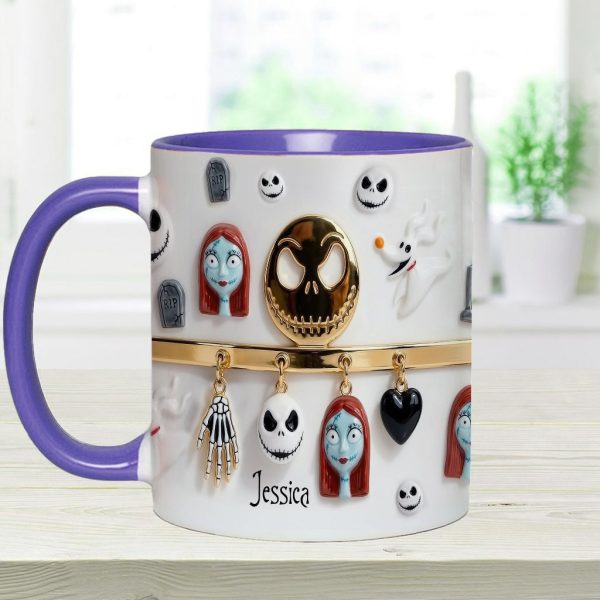 Spooky Characters - Personalized Accent Mug - Gift For Movie Fans NL122 Spooky Characters - Personalized Accent Mug - Gift For Movie Fans NL122