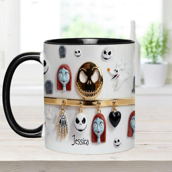 Spooky Characters - Personalized Accent Mug - Gift For Movie Fans NL122 Spooky Characters - Personalized Accent Mug - Gift For Movie Fans NL122