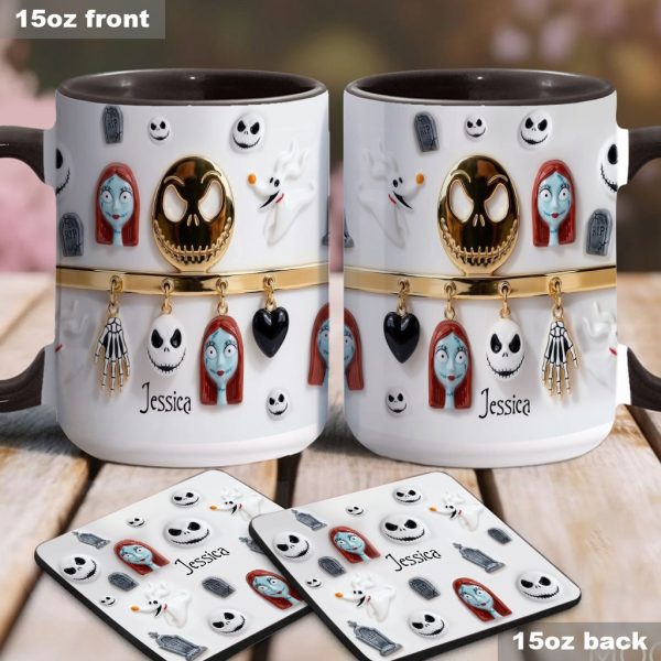 Spooky Characters - Personalized Accent Mug - Gift For Movie Fans NL122 Spooky Characters - Personalized Accent Mug - Gift For Movie Fans NL122
