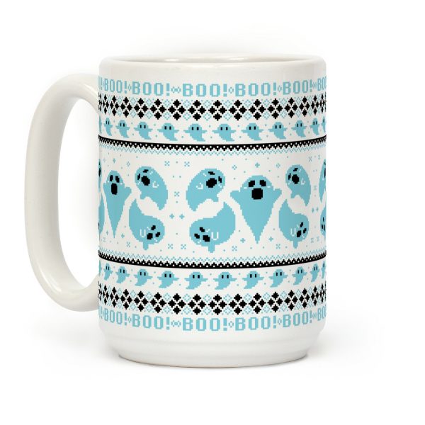 Spooky Ghosts Ugly Sweater Coffee Mug Spooky Ghosts Ugly Sweater Coffee Mug
