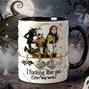 Spooky I F*cking Love You - Personalized Accent Mug - Gift For Couple, Fan Movies, Christmas, Valentine HH01