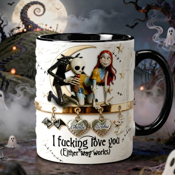 Spooky I F*cking Love You - Personalized Accent Mug - Gift For Couple, Fan Movies, Christmas, Valentine HH01 Spooky I F*cking Love You - Personalized Accent Mug - Gift For Couple, Fan Movies, Christmas, Valentine HH01