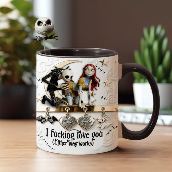 Spooky I F*cking Love You - Personalized Accent Mug - Gift For Couple, Fan Movies, Christmas, Valentine HH01 Spooky I F*cking Love You - Personalized Accent Mug - Gift For Couple, Fan Movies, Christmas, Valentine HH01