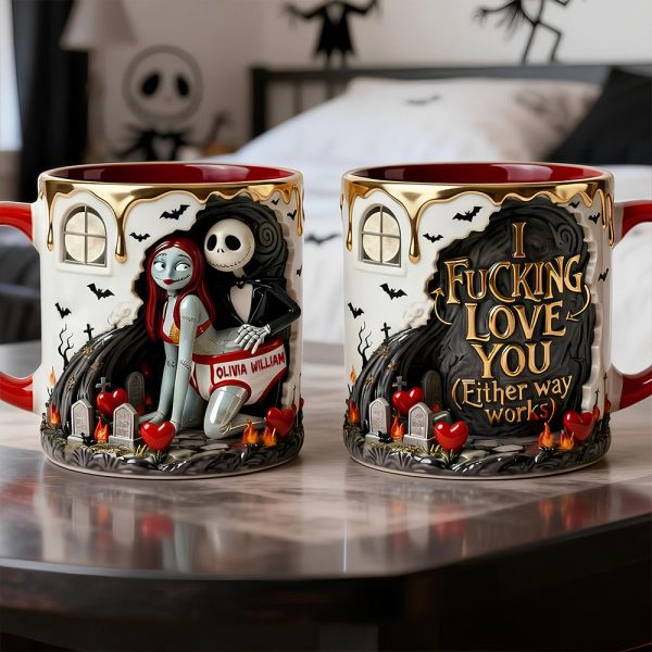 Spooky I F**king Love You Either Way Works - Personalized Accent Mug - Gift For Couple, Fan Movies HH01 Spooky I F**king Love You Either Way Works - Personalized Accent Mug - Gift For Couple, Fan Movies HH01