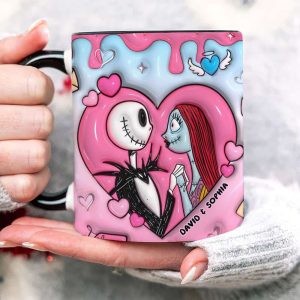 Spooky Love - Personalized 3D Inflated Effect Accent Mug - Gift For Couple, Valentine, Christmas HH01