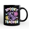 Spooky Teacher Neon Ghost Personalized Mug, Retro Halloween Gift with Custom Name for Educators Spooky Teacher Neon Ghost Personalized Mug, Retro Halloween Gift with Custom Name for Educators