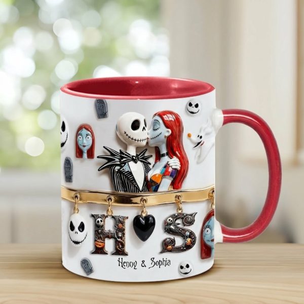 Spooky Till Death Do Us Part - Personalized Accent Mug - Gift For Couple, Christmas, Valentine HH01