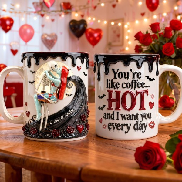 Spooky You're Hot Like Coffee - Personalized Accent Mug - Gift For Couples, Movie Fans NL122 CU6011925 Spooky You're Hot Like Coffee - Personalized Accent Mug - Gift For Couples, Movie Fans NL122 CU6011925